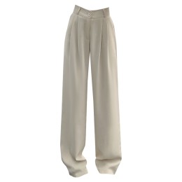 Custom-made women's high-waisted trousers Personally designed wide legs vertical women's trousers Women's trousers store  SKWT028 Custom-made women's high-waisted trousers Personally designed wide legs vertical women's trousers Women's trousers store  SKWT028